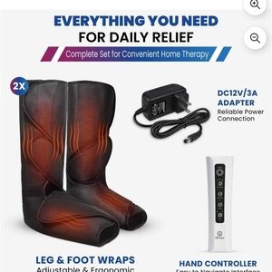 iReliev Leg And Foot Compression System With Heat Relieves Pain Improves Circula